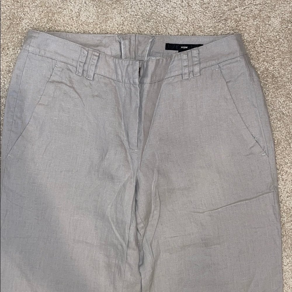 Light gray linen pants - Picture 3 of 9